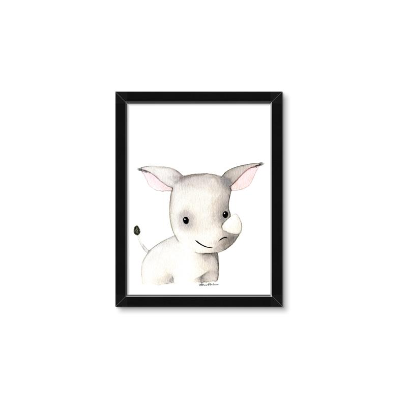 Picture of Nursery Rhino _GroupedProduct_Rectangle_Portrait_Mini_ _GroupedProduct_Rectangle_Portrait_Framed_Matted_