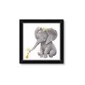 Picture of Baby Elephant with Duck  _GroupedProduct_Square_Mini_ _GroupedProduct_Square_Framed_Matted_