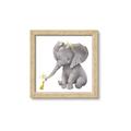 Picture of Baby Elephant with Duck  _GroupedProduct_Square_Mini_ _GroupedProduct_Square_Framed_Matted_