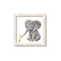Picture of Baby Elephant with Duck  _GroupedProduct_Square_Mini_ _GroupedProduct_Square_Framed_Matted_