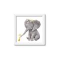 Picture of Baby Elephant with Duck  _GroupedProduct_Square_Mini_ _GroupedProduct_Square_Framed_Matted_