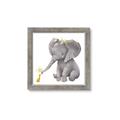 Picture of Baby Elephant with Duck  _GroupedProduct_Square_Mini_ _GroupedProduct_Square_Framed_Matted_