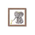 Picture of Baby Elephant with Duck  _GroupedProduct_Square_Mini_ _GroupedProduct_Square_Framed_Matted_