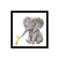 Picture of Baby Elephant with Duck  _GroupedProduct_Square_Mini_ _GroupedProduct_Square_Framed_Matted_