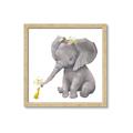 Picture of Baby Elephant with Duck  _GroupedProduct_Square_Mini_ _GroupedProduct_Square_Framed_Matted_