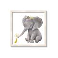 Picture of Baby Elephant with Duck  _GroupedProduct_Square_Mini_ _GroupedProduct_Square_Framed_Matted_