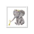 Picture of Baby Elephant with Duck  _GroupedProduct_Square_Mini_ _GroupedProduct_Square_Framed_Matted_