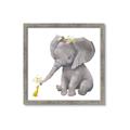 Picture of Baby Elephant with Duck  _GroupedProduct_Square_Mini_ _GroupedProduct_Square_Framed_Matted_