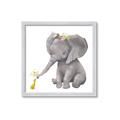 Picture of Baby Elephant with Duck  _GroupedProduct_Square_Mini_ _GroupedProduct_Square_Framed_Matted_