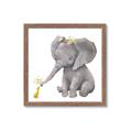 Picture of Baby Elephant with Duck  _GroupedProduct_Square_Mini_ _GroupedProduct_Square_Framed_Matted_