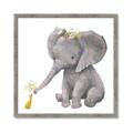 Picture of Baby Elephant with Duck  _GroupedProduct_Square_Mini_ _GroupedProduct_Square_Framed_Matted_