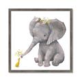 Picture of Baby Elephant with Duck  _GroupedProduct_Square_Mini_ _GroupedProduct_Square_Framed_Matted_