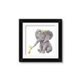 Picture of Baby Elephant with Duck  _GroupedProduct_Square_Mini_ _GroupedProduct_Square_Framed_Matted_