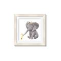 Picture of Baby Elephant with Duck  _GroupedProduct_Square_Mini_ _GroupedProduct_Square_Framed_Matted_