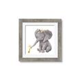 Picture of Baby Elephant with Duck  _GroupedProduct_Square_Mini_ _GroupedProduct_Square_Framed_Matted_