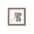 Picture of Baby Elephant with Duck  _GroupedProduct_Square_Mini_ _GroupedProduct_Square_Framed_Matted_