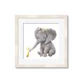 Picture of Baby Elephant with Duck  _GroupedProduct_Square_Mini_ _GroupedProduct_Square_Framed_Matted_