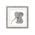 Picture of Baby Elephant with Duck  _GroupedProduct_Square_Mini_ _GroupedProduct_Square_Framed_Matted_