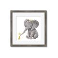 Picture of Baby Elephant with Duck  _GroupedProduct_Square_Mini_ _GroupedProduct_Square_Framed_Matted_