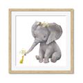 Picture of Baby Elephant with Duck  _GroupedProduct_Square_Mini_ _GroupedProduct_Square_Framed_Matted_