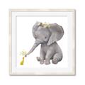 Picture of Baby Elephant with Duck  _GroupedProduct_Square_Mini_ _GroupedProduct_Square_Framed_Matted_