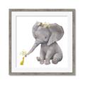 Picture of Baby Elephant with Duck  _GroupedProduct_Square_Mini_ _GroupedProduct_Square_Framed_Matted_