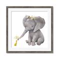 Picture of Baby Elephant with Duck  _GroupedProduct_Square_Mini_ _GroupedProduct_Square_Framed_Matted_