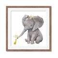 Picture of Baby Elephant with Duck  _GroupedProduct_Square_Mini_ _GroupedProduct_Square_Framed_Matted_