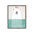 Picture of Water Polar Bear _GroupedProduct_Rectangle_Portrait_Mini_ _GroupedProduct_Rectangle_Portrait_Framed_Matted_