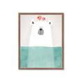 Picture of Water Polar Bear _GroupedProduct_Rectangle_Portrait_Mini_ _GroupedProduct_Rectangle_Portrait_Framed_Matted_