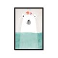 Picture of Water Polar Bear _GroupedProduct_Rectangle_Portrait_Mini_ _GroupedProduct_Rectangle_Portrait_Framed_Matted_