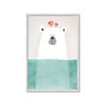 Picture of Water Polar Bear _GroupedProduct_Rectangle_Portrait_Mini_ _GroupedProduct_Rectangle_Portrait_Framed_Matted_