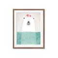Picture of Water Polar Bear _GroupedProduct_Rectangle_Portrait_Mini_ _GroupedProduct_Rectangle_Portrait_Framed_Matted_