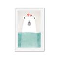 Picture of Water Polar Bear _GroupedProduct_Rectangle_Portrait_Mini_ _GroupedProduct_Rectangle_Portrait_Framed_Matted_