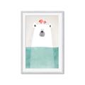 Picture of Water Polar Bear _GroupedProduct_Rectangle_Portrait_Mini_ _GroupedProduct_Rectangle_Portrait_Framed_Matted_