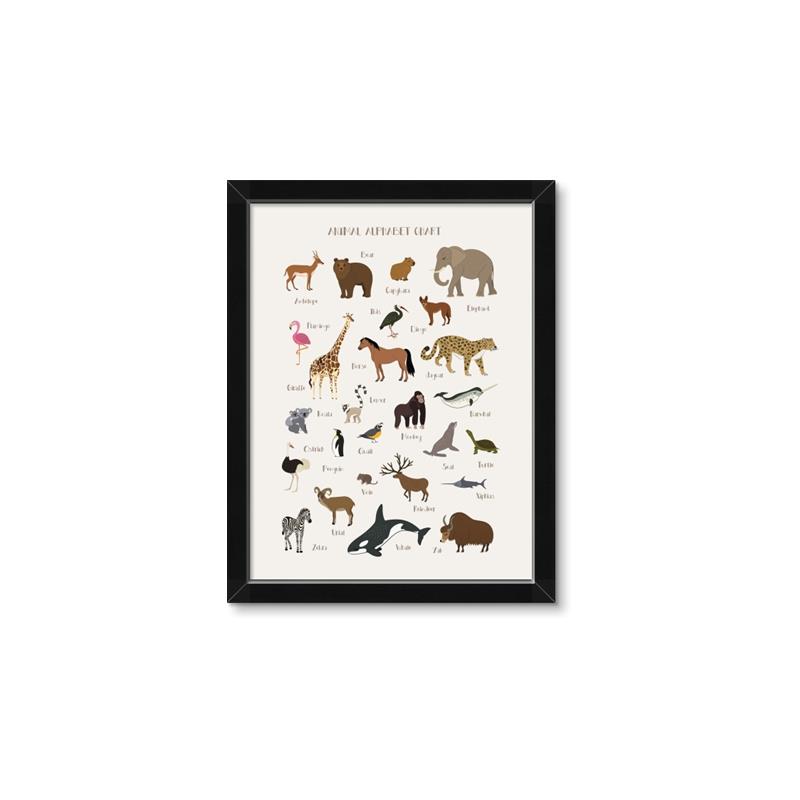 Picture of Animal Alphabet _GroupedProduct_Rectangle_Portrait_Framed_Matted_