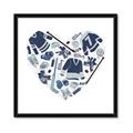 Picture of Blue Heart Hockey _GroupedProduct_Square_Mini_ _GroupedProduct_Square_Framed_Matted_