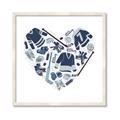 Picture of Blue Heart Hockey _GroupedProduct_Square_Mini_ _GroupedProduct_Square_Framed_Matted_