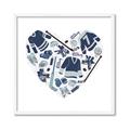 Picture of Blue Heart Hockey _GroupedProduct_Square_Mini_ _GroupedProduct_Square_Framed_Matted_