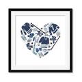 Picture of Blue Heart Hockey _GroupedProduct_Square_Mini_ _GroupedProduct_Square_Framed_Matted_