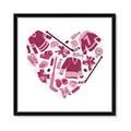 Picture of Pink Heart Hockey _GroupedProduct_Square_Mini_ _GroupedProduct_Square_Framed_Matted_