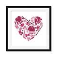 Picture of Pink Heart Hockey _GroupedProduct_Square_Mini_ _GroupedProduct_Square_Framed_Matted_
