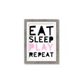 Picture of Eat Sleep Play Repeat Pink _GroupedProduct_Rectangle_Portrait_Mini_ _GroupedProduct_Rectangle_Portrait_Framed_Matted_
