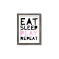Picture of Eat Sleep Play Repeat Pink _GroupedProduct_Rectangle_Portrait_Mini_ _GroupedProduct_Rectangle_Portrait_Framed_Matted_