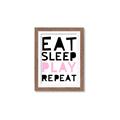 Picture of Eat Sleep Play Repeat Pink _GroupedProduct_Rectangle_Portrait_Mini_ _GroupedProduct_Rectangle_Portrait_Framed_Matted_