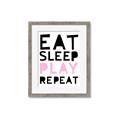 Picture of Eat Sleep Play Repeat Pink _GroupedProduct_Rectangle_Portrait_Mini_ _GroupedProduct_Rectangle_Portrait_Framed_Matted_