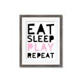 Picture of Eat Sleep Play Repeat Pink _GroupedProduct_Rectangle_Portrait_Mini_ _GroupedProduct_Rectangle_Portrait_Framed_Matted_