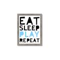 Picture of Eat Sleep Play Repeat Blue _GroupedProduct_Rectangle_Portrait_Mini_ _GroupedProduct_Rectangle_Portrait_Framed_Matted_