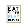 Picture of Eat Sleep Play Repeat Blue _GroupedProduct_Rectangle_Portrait_Mini_ _GroupedProduct_Rectangle_Portrait_Framed_Matted_