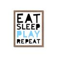 Picture of Eat Sleep Play Repeat Blue _GroupedProduct_Rectangle_Portrait_Mini_ _GroupedProduct_Rectangle_Portrait_Framed_Matted_
